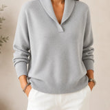 Weicher V-Ausschnitt-Pullover