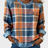 Ivy – Damen Sweatshirt mit Patchwork-Muster