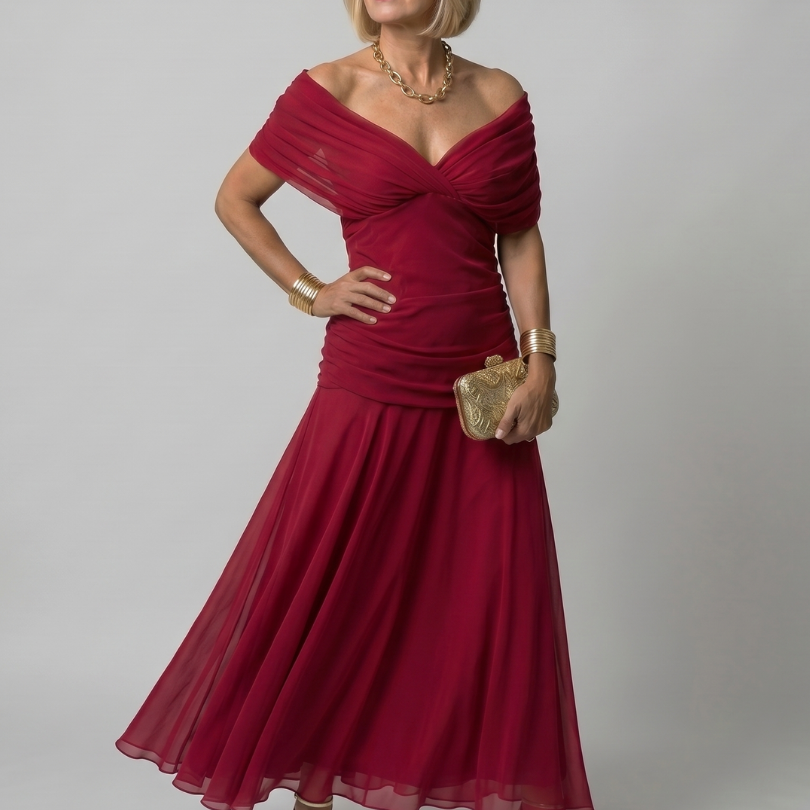 Calen | Off-Shoulder Midi-Kleid