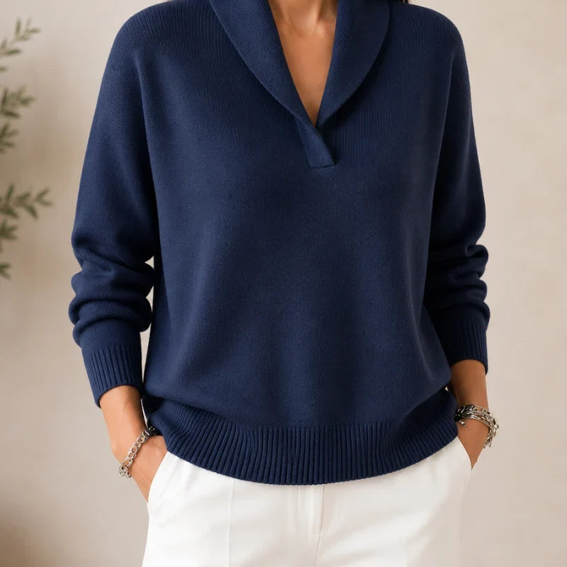 Weicher V-Ausschnitt-Pullover