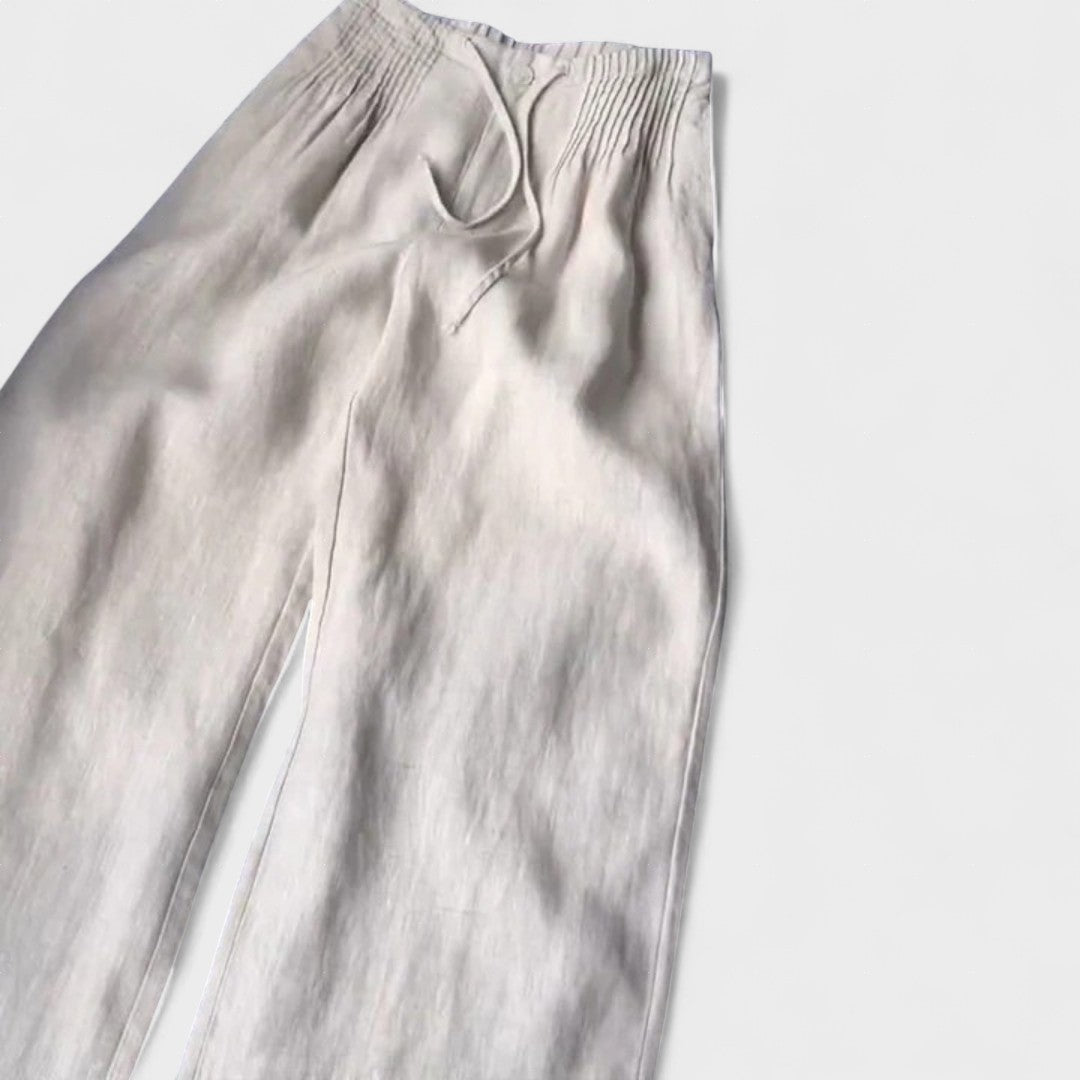 Ángeles™ | コットンとリネンのワイドパンツ