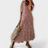 Anna – Damen Bohemian Sommerkleid mit Fliessender Silhouette