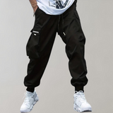 Herren Cargo Jogginghose – Lila Streetwear-Hose mit Reissverschlusstaschen & Bündchen