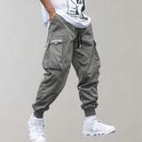Herren Cargo Jogginghose – Lila Streetwear-Hose mit Reissverschlusstaschen & Bündchen