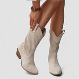 Quinn | Perforierte Westernstiefel