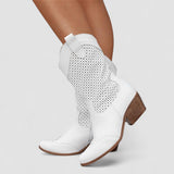 Quinn | Perforierte Westernstiefel