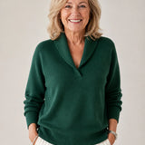 Weicher V-Ausschnitt-Pullover