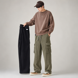 Herren Cord-Cargohose mit elastischem Bund