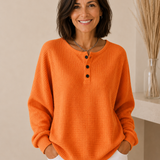 Waffelstrick-Henley-Pullover