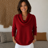 Pullover mit Wasserfallkragen