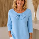 Pullover mit Rundhalsausschnitt und Schleife
