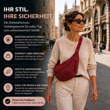 Rosa | Bordeauxrote Umhängetasche