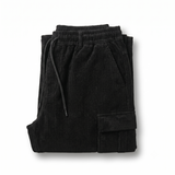 Herren Cord-Cargohose mit elastischem Bund