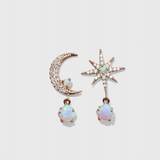 月と星のゴールドピアス
