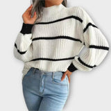 Chavala - Pullover mit Rollkragen in Streifen