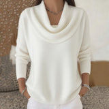 Pullover mit Wasserfallkragen
