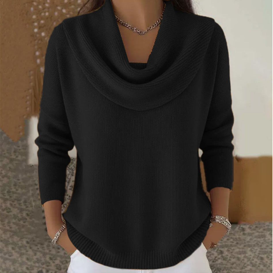 Pullover mit Wasserfallkragen