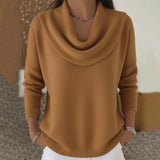 Pullover mit Wasserfallkragen