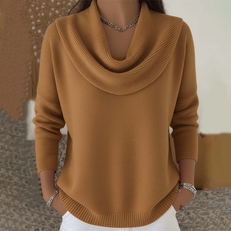 Pullover mit Wasserfallkragen