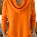 Pullover mit Wasserfallkragen