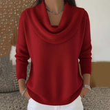 Pullover mit Wasserfallkragen
