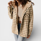 クラウディア™ | フード付きチェックジャケット
