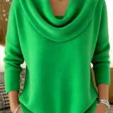Pullover mit Wasserfallkragen