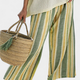 Olivia - Set aus Bambusleinen in Olivenfarbe