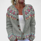 Patrycja - Grobstrick-Cardigan mit Muster