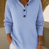 Polo-Pullover mit V-Ausschnitt