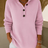 Polo-Pullover mit V-Ausschnitt