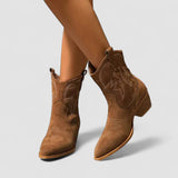 Darcy | Bestickte Western-Stiefeletten