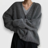 Natalia - Flauschiger Oversized-Cardigan