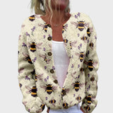 Barbara - Cardigan mit Bienenmuster