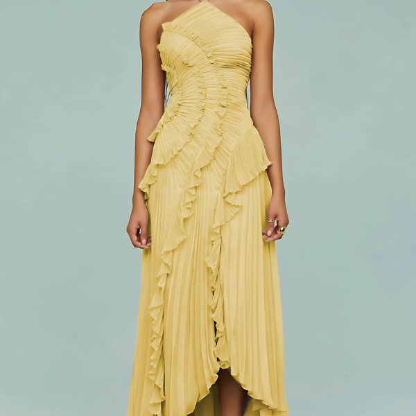 LIYANA | Spiral-Rüschenkleid