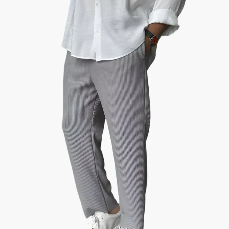 Herren Relax Fit Plissee Hose – Eleganter und Bequemer Alltags- und Business-Look