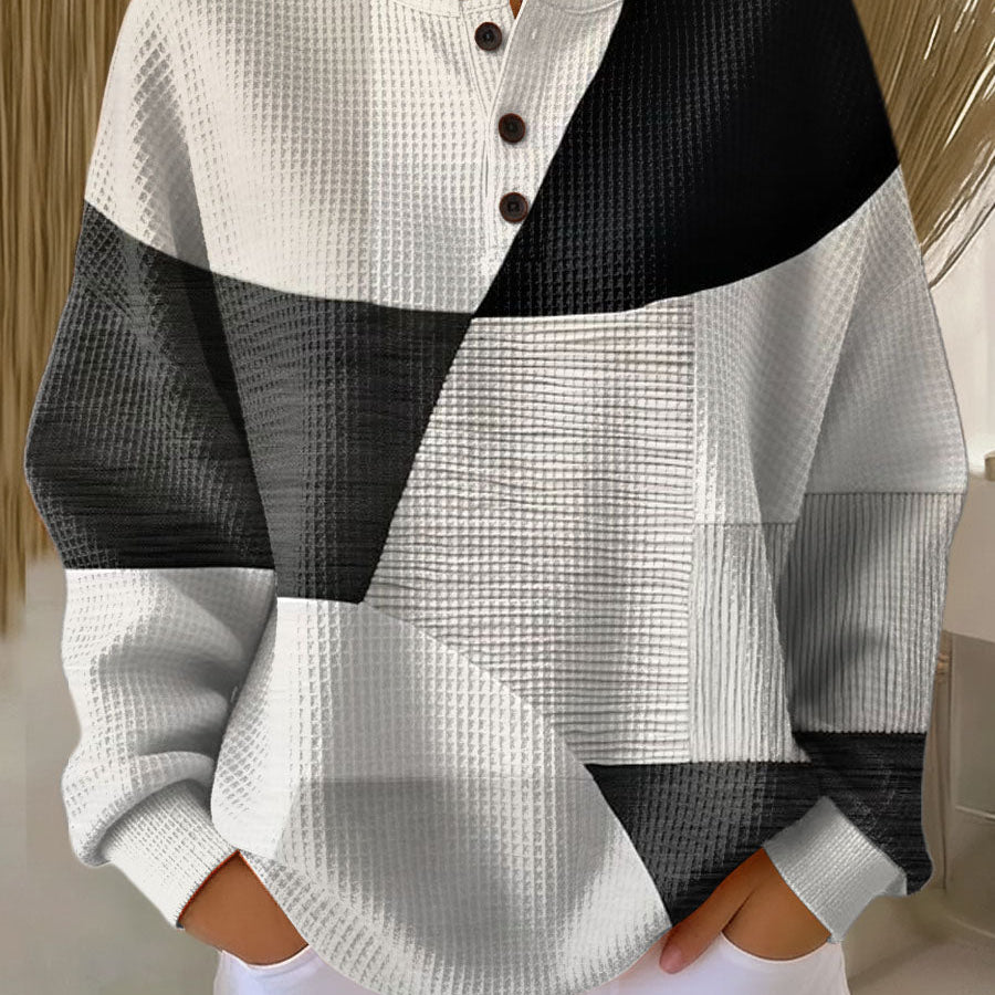 Komfort-Pullover mit Knöpfen