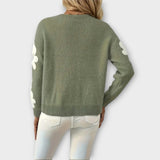 Silke - Weicher Strickpullover mit floralem Muster