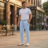 Albert | Weite Hose aus Baumwoll-Leinen-Mischgewebe