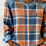 Ivy – Damen Sweatshirt mit Patchwork-Muster