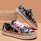 Oluchi™ Florale Orthopädische Reissverschluss-Sneaker