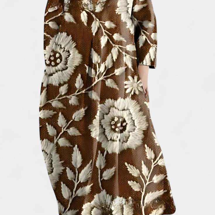 Ana - Fliessendes Kleid mit Muster