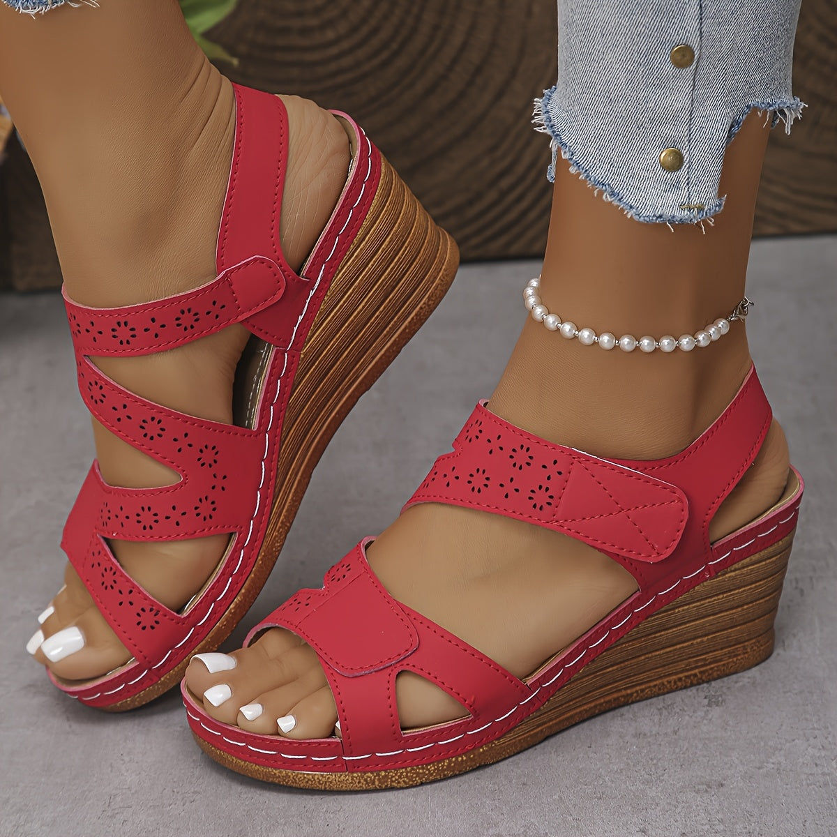 Prudy | Gepolsterte Wedge-Sandalen