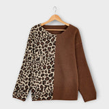 Marina - Lockere Strickjacke im Leopardenmuster