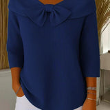 Pullover mit Rundhalsausschnitt und Schleife