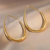 メタルオーバルピアス
