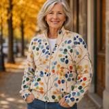 Imogene - Cardigan mit botanischem Blattdruck