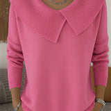 Strickpullover mit weichem Kragen