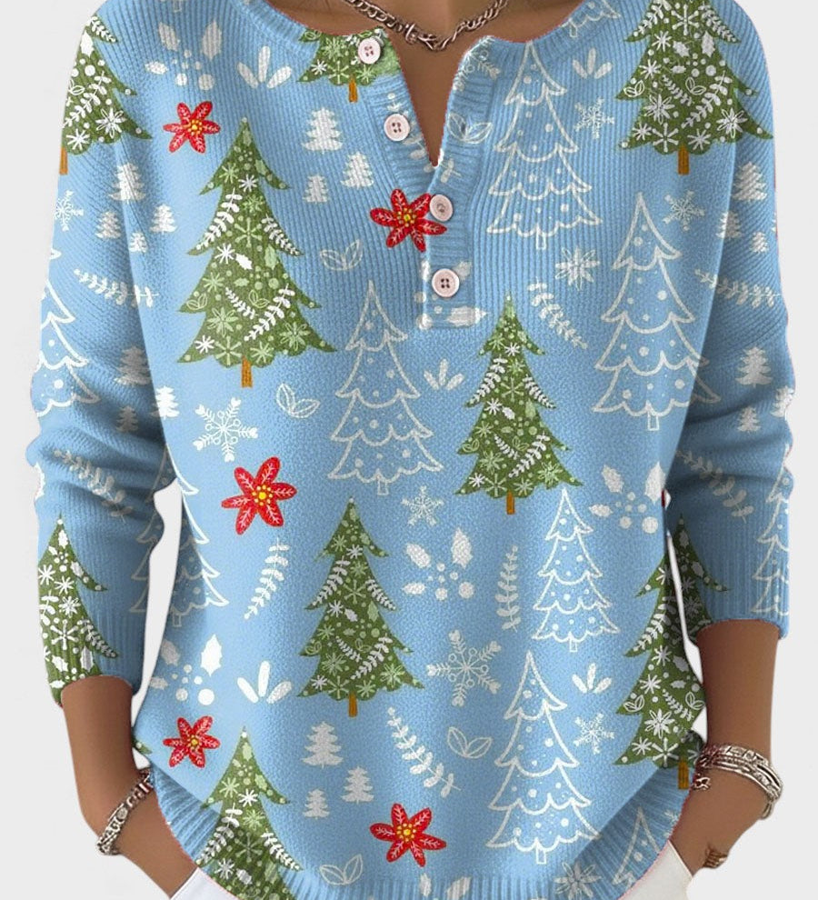 ソフィア™ | 装飾ボタン付きクリスマスセーター