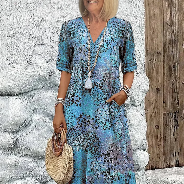 Lia - Damen Midi Kleid